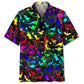 Colorful Dinosaur Hawaiian Shirt For Island Vacations, Resort Wear, And Relaxed Seasonal Style