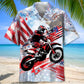 American Dirt Bike Hawaiian Shirt For Summer Vacation, Beach Travel, And Casual Wear