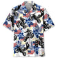 Dirt Bike USA Hawaiian Shirt For Island Getaway And Casual Wear