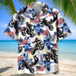Dirt Bike USA Hawaiian Shirt For Casual Weekend, Resort Holiday, And Outdoor Comfort