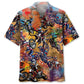 Dirt Bike Vintage Art Pocket Hawaiian Shirt For Weekend Escape And Relaxed Summer Style