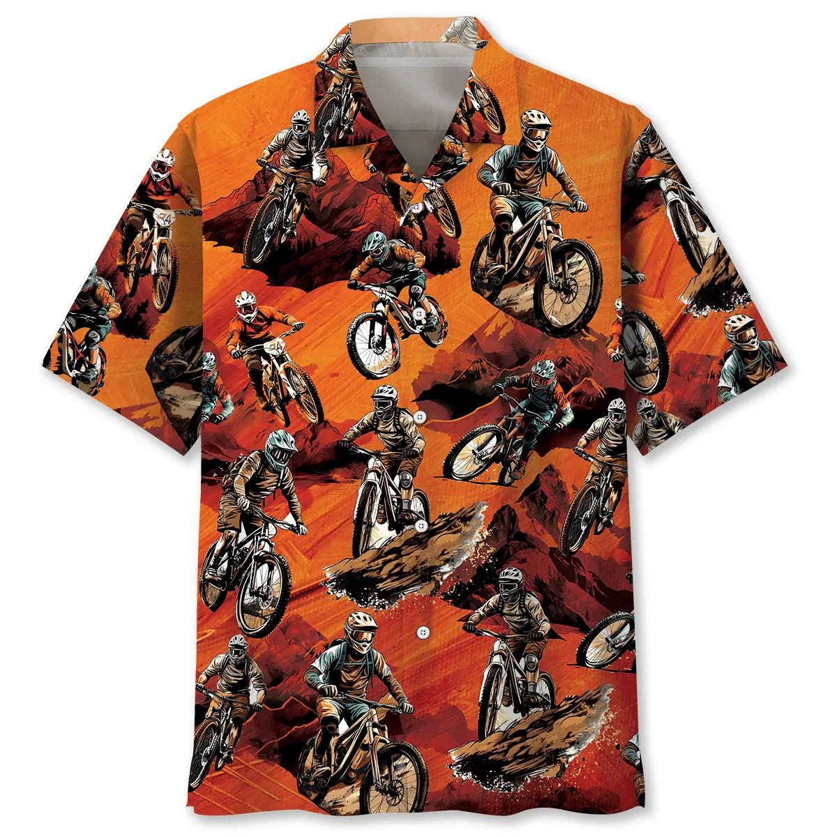 Dirt Mountain Bike Racing Hawaiian Shirt For Beach Days, Summer Outings, And Thoughtful Gift Giving