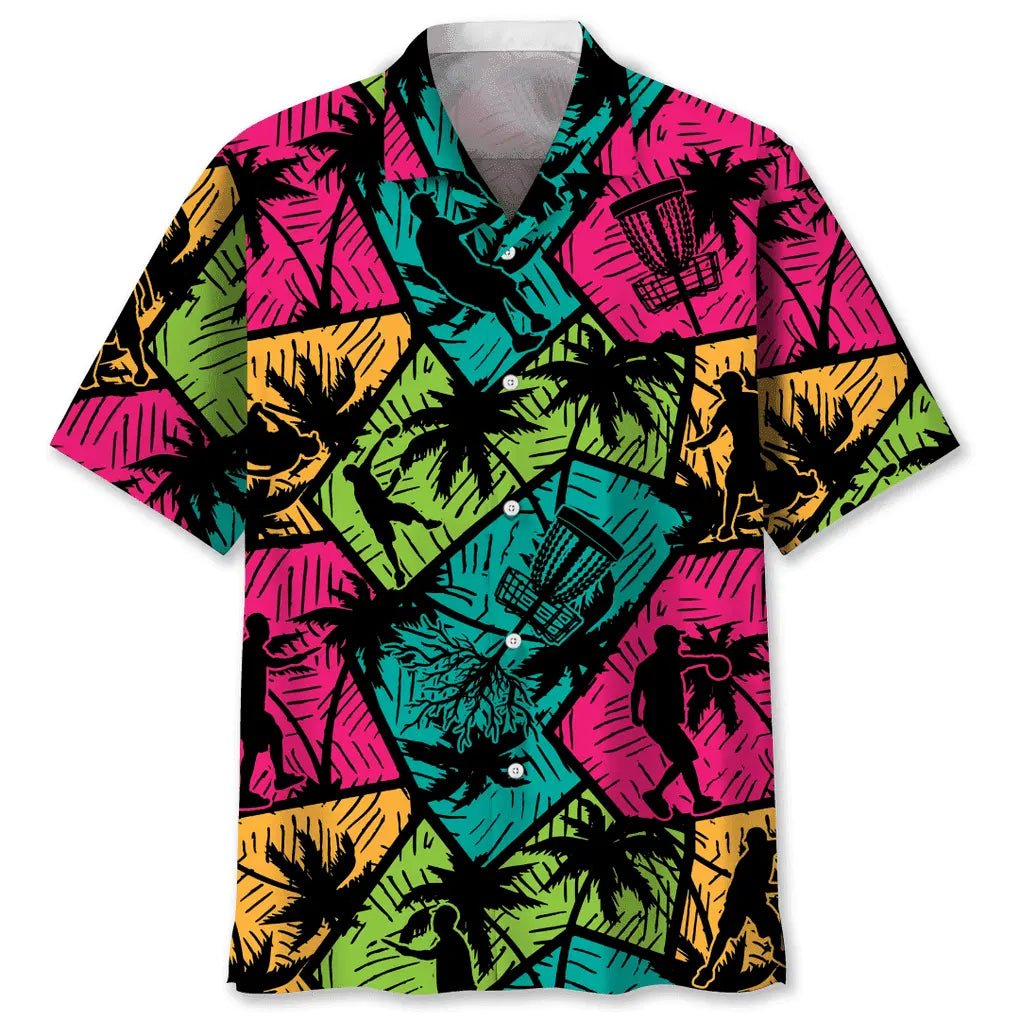 Disc Golf Beach Hawaiian Shirt For Tropical Holidays, Outdoor Gatherings, And Everyday Comfort