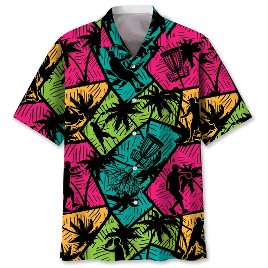 Disc Golf Beach Hawaiian Shirt For Tropical Holidays, Outdoor Gatherings, And Everyday Comfort