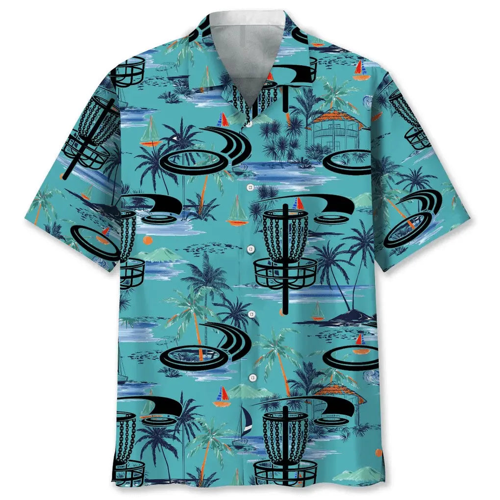 Disc Golf Beach Hawaiian Shirt For Resort Trips, Coastal Parties, And Warm Weather Style