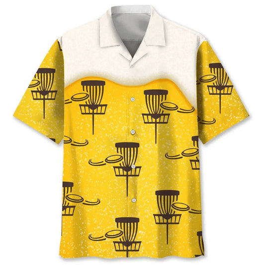 Disc Golf Beer Hawaiian Shirt For Tropical Holidays, Outdoor Gatherings, And Everyday Comfort