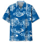 Disc Golf Blue Hawaiian Shirt For Summer Vacation, Beach Travel, And Casual Wear