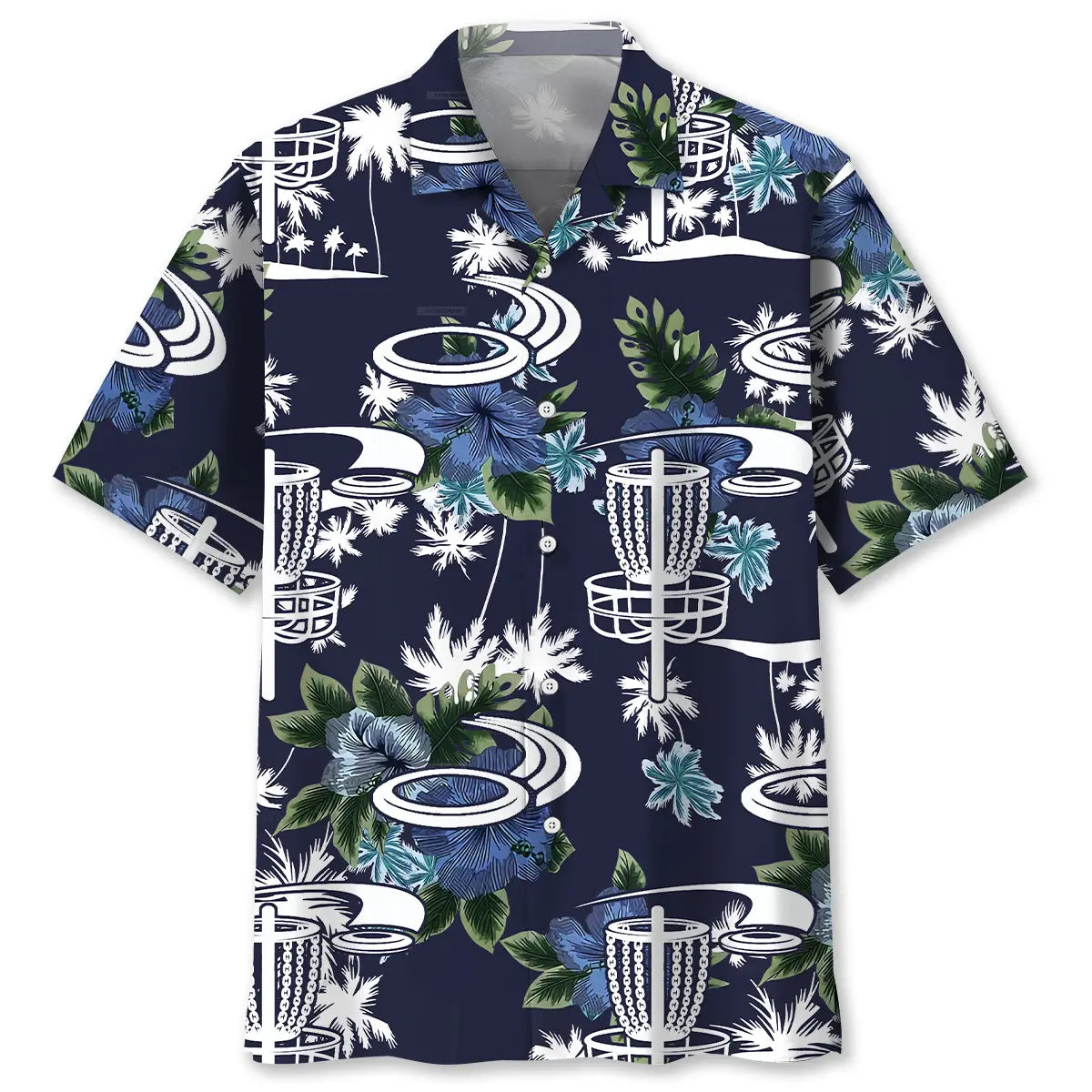 Disc Golf Blue Nature Hawaiian Shirt For Poolside Gathering And Warm Weather Fashion