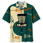 Colorful Disc Golf Map Hawaiian Shirt For Summer Vacation, Beach Travel, And Casual Wear