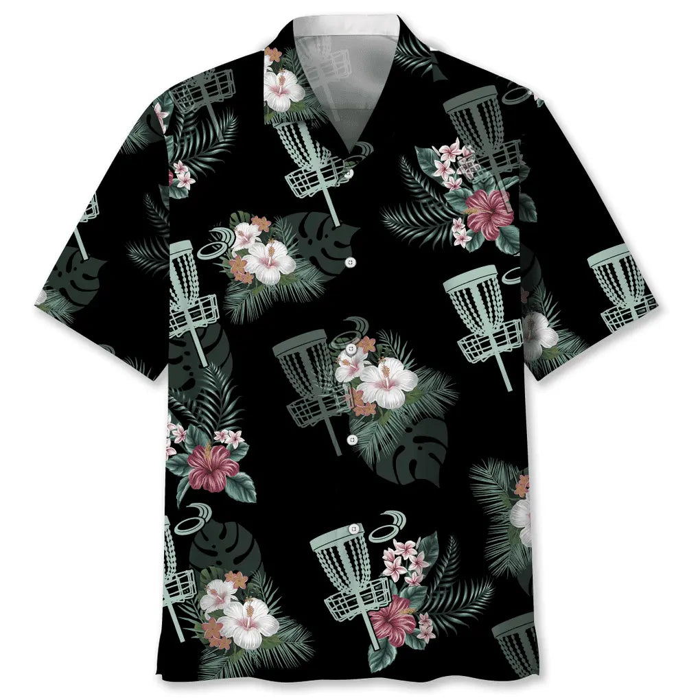 Tropical Disc Golf Hawaiian Shirt For Active Holidays, Resort Trips, And Warm Weather Gatherings