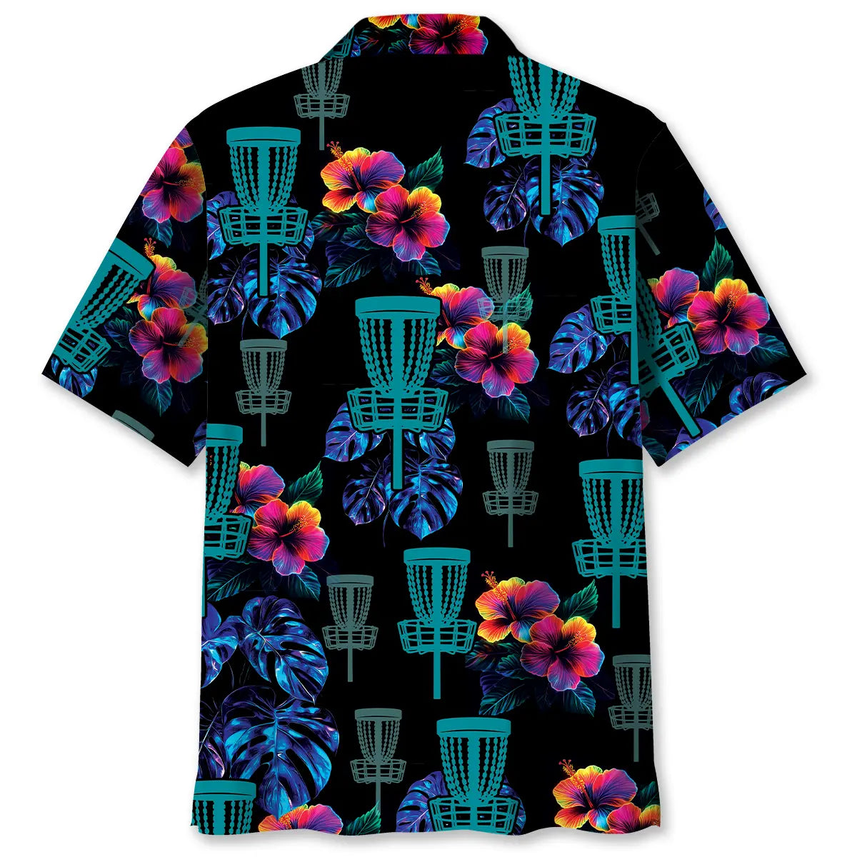 Floral Disc Golf Hibiscus Hawaiian Shirt For Outdoor Adventures, Coastal Travel, And Comfortable Casual Style