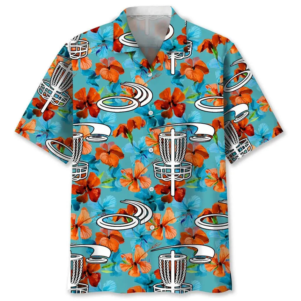 Tropical Disc Golf Nature Hawaiian Shirt For Active Holidays, Resort Trips, And Warm Weather Gatherings