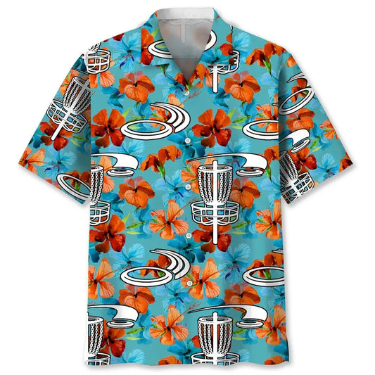 Tropical Disc Golf Nature Hawaiian Shirt For Active Holidays, Resort Trips, And Warm Weather Gatherings