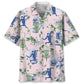 Floral Disc Golf Pink Hawaiian Shirt For Tropical Holidays, Outdoor Gatherings, And Everyday Comfort