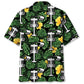 Tropical Disc Golf Green Hawaiian Shirt For Tropical Holidays, Outdoor Gatherings, And Everyday Comfort