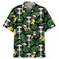 Tropical Disc Golf Green Hawaiian Shirt For Tropical Holidays, Outdoor Gatherings, And Everyday Comfort