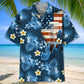 American Tropical Disc Golf Blue Hawaiian Shirt For Holiday Gatherings, Coastal Trips, And Proud Seasonal Style