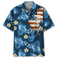 American Tropical Disc Golf Blue Hawaiian Shirt For Holiday Gatherings, Coastal Trips, And Proud Seasonal Style