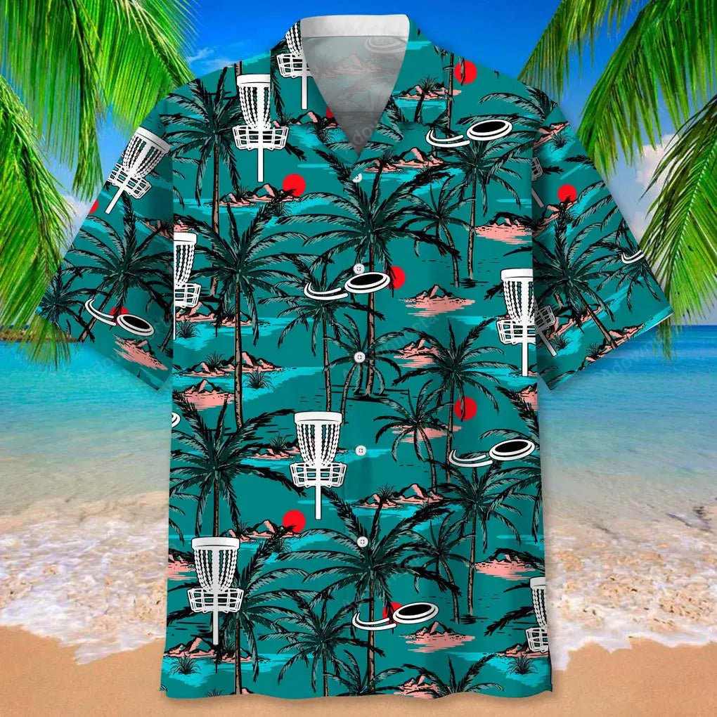 Vintage Disc Golf Hawaiian Shirt For Beach Days, Weekend Events, And Thoughtful Gift Giving