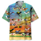 Vintage Dog Racing Hawaiian Shirt For Motorsport Events, Beach Travel, And Thoughtful Gift Giving