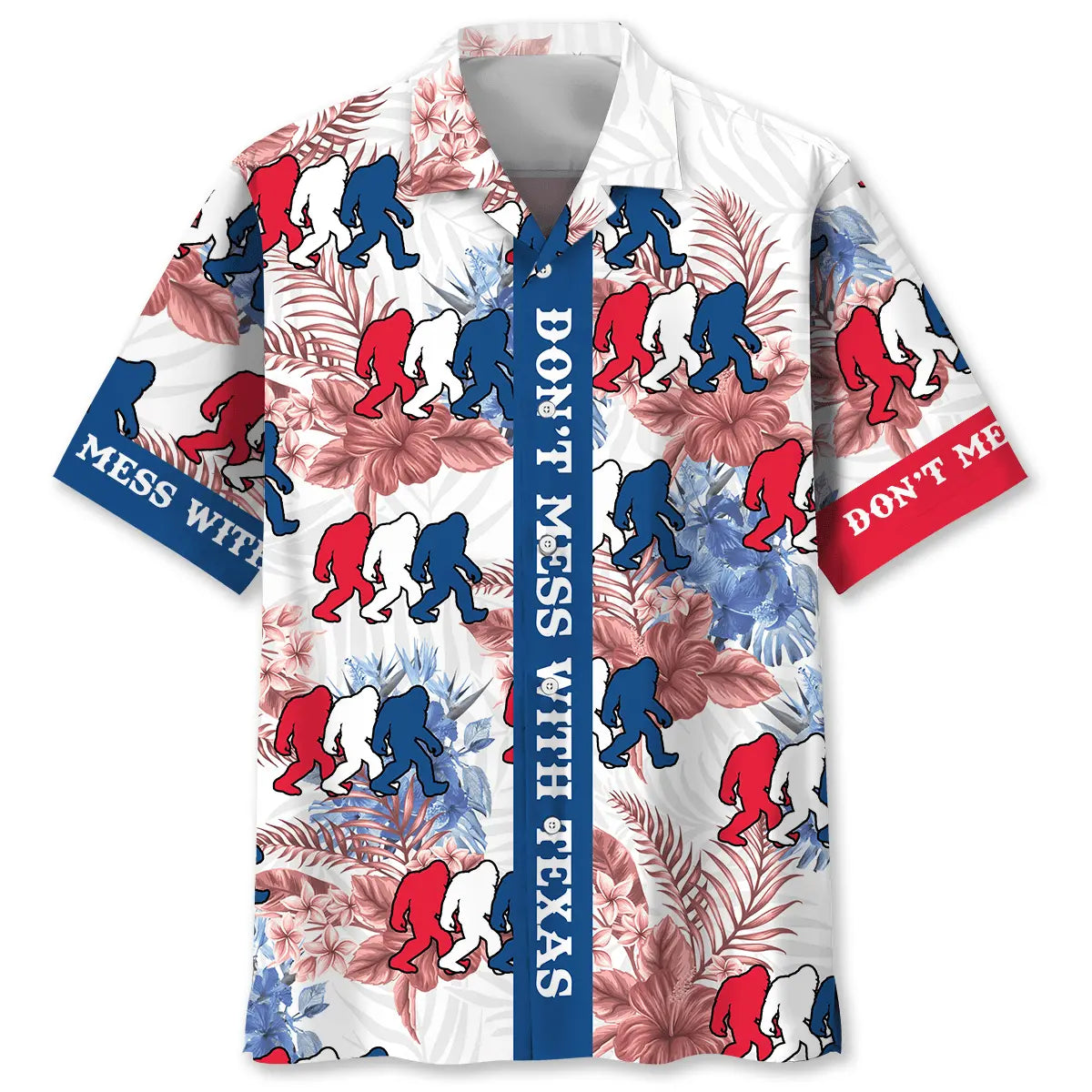 Texas Pride Bigfoot Hawaiian Shirt For Coastal Getaways, Outdoor Gatherings, And Thoughtful Gift Giving