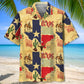 Texas Pride Cowboy Hawaiian Shirt For Summer Vacation, Beach Travel, And Casual Wear