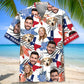 Texas Pride Personalized Photo Face Family Hawaiian Shirt For Beach Days, Summer Outings, And Thoughtful Gift Giving