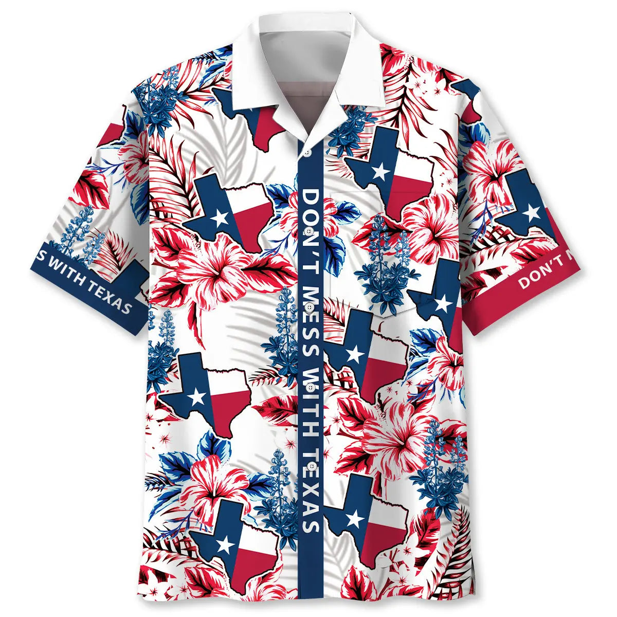 Texas Lone Star Pocket Hawaiian Shirt For Poolside Gathering And Coastal Style