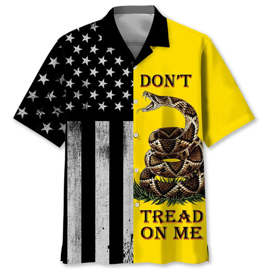 American Snake Heritage Hawaiian Shirt For Island Vacations, Resort Wear, And Relaxed Seasonal Style