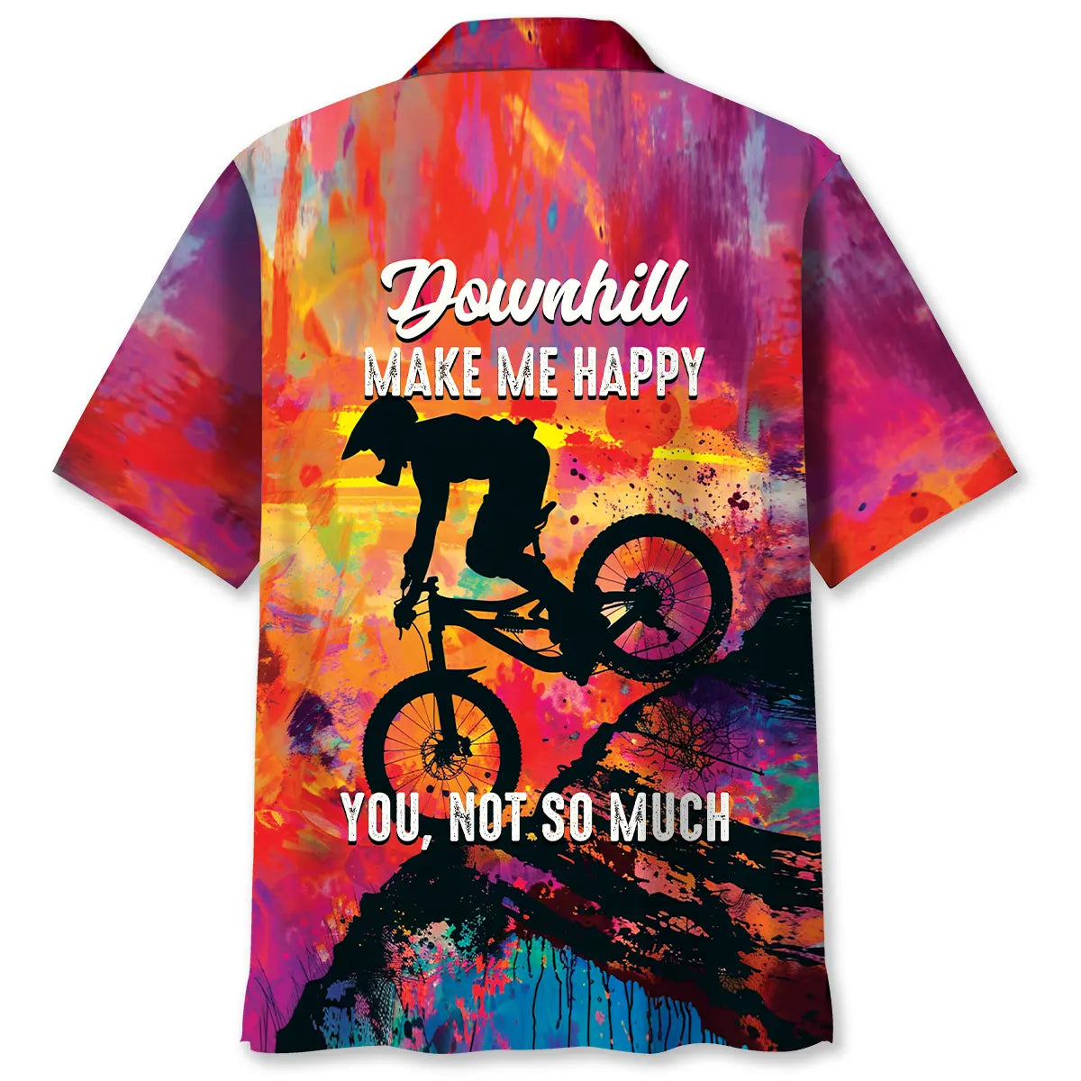 Downhill Creative Pattern Hawaiian Shirt For Coastal Travel, Casual Events, And Comfortable Summer Wear