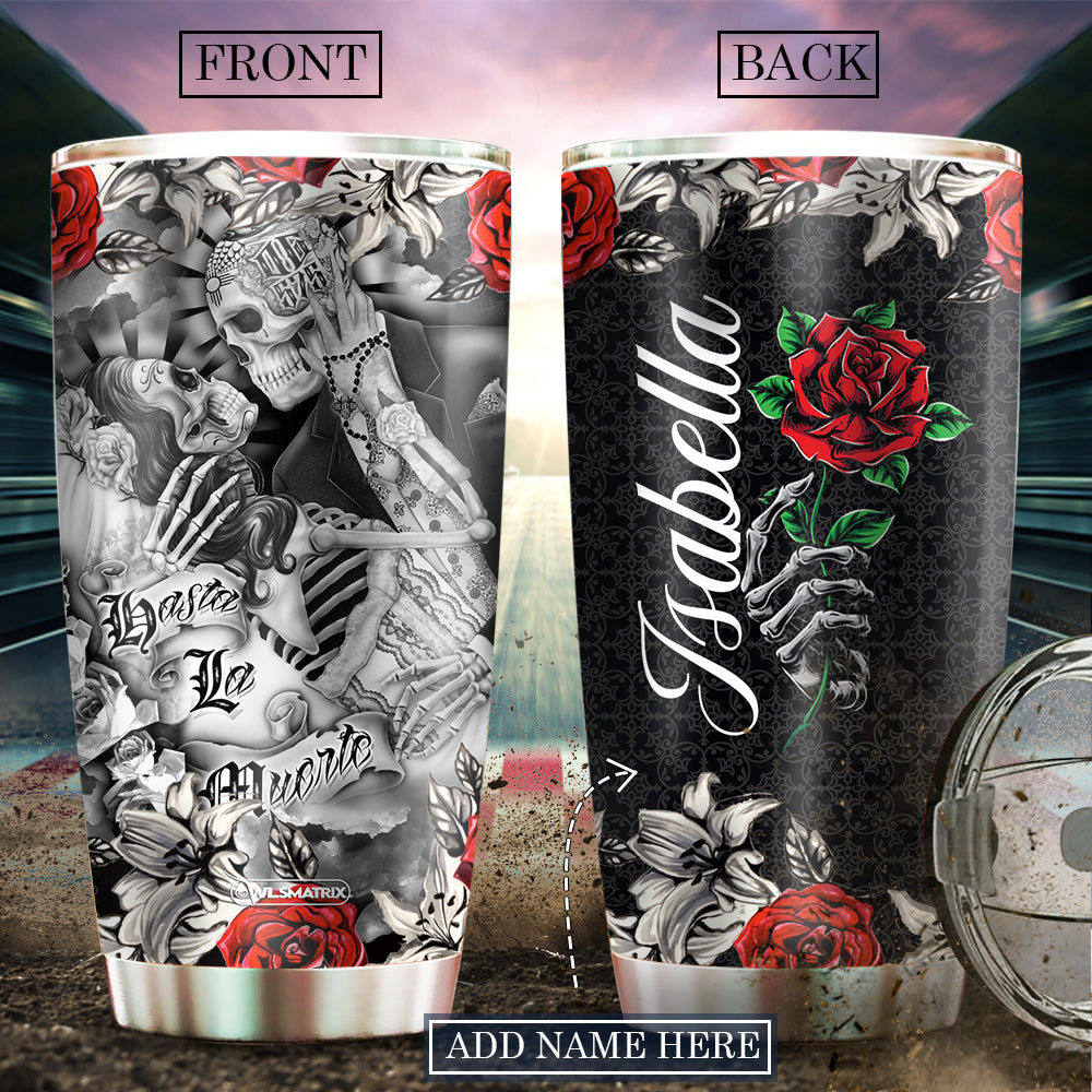 Skull Couple Love Personalized 20 Oz Tumbler For Coffee Travel And Daily Drinks