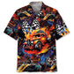 Drag Racing Hot Rod Motorsport Hawaiian Shirt For Summer Vacation, Beach Travel, And Casual Wear