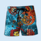 Fantasy Dragon Dice Beach Shorts For Beach Trips And Relaxed Vacation Styling