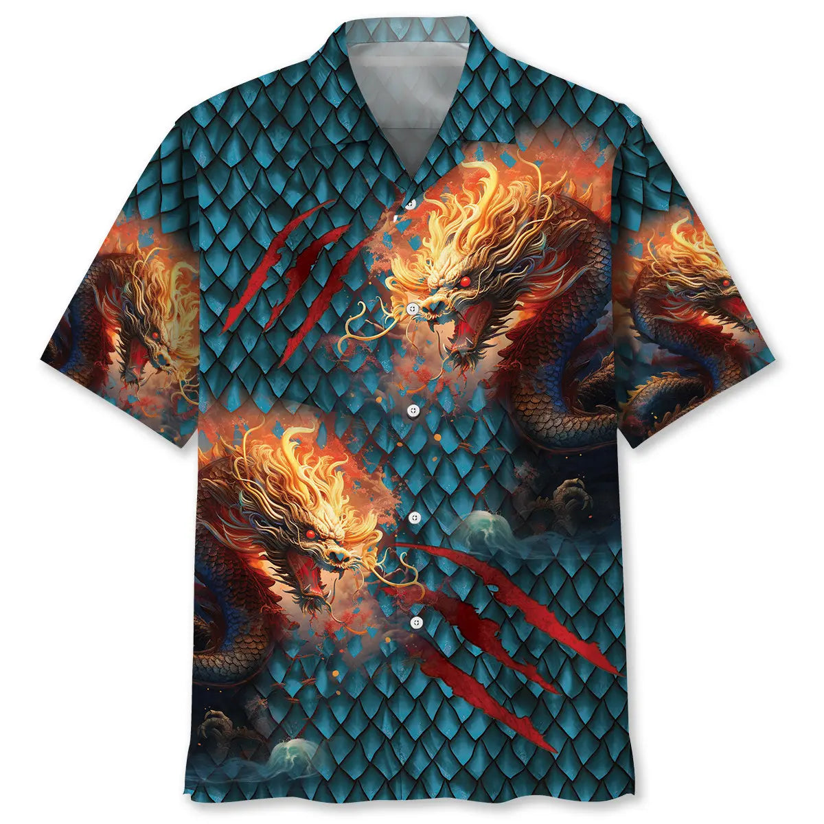 Dragon Scratch Hawaiian Shirt For Beach Days, Summer Outings, And Thoughtful Gift Giving