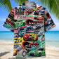 Drift Car Racing Hawaiian Shirt For Summer Vacation, Beach Travel, And Casual Wear