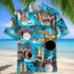 Drum Beach Hawaiian Shirt For Coastal Travel, Casual Events, And Comfortable Summer Wear
