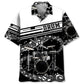 Drum Black White Hawaiian Shirt For Beach Days, Summer Outings, And Thoughtful Gift Giving