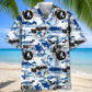 Drum Blue Nature Hawaiian Shirt For Beach Days, Summer Outings, And Thoughtful Gift Giving
