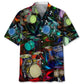 Drum Light Hawaiian Shirt For Creative Performers, Coastal Trips, And Casual Everyday Wear