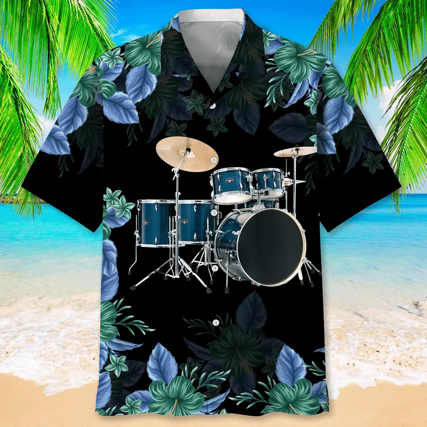 Drum Nature Hawaiian Shirt For Festival Travel, Beach Gatherings, And Relaxed Summer Style