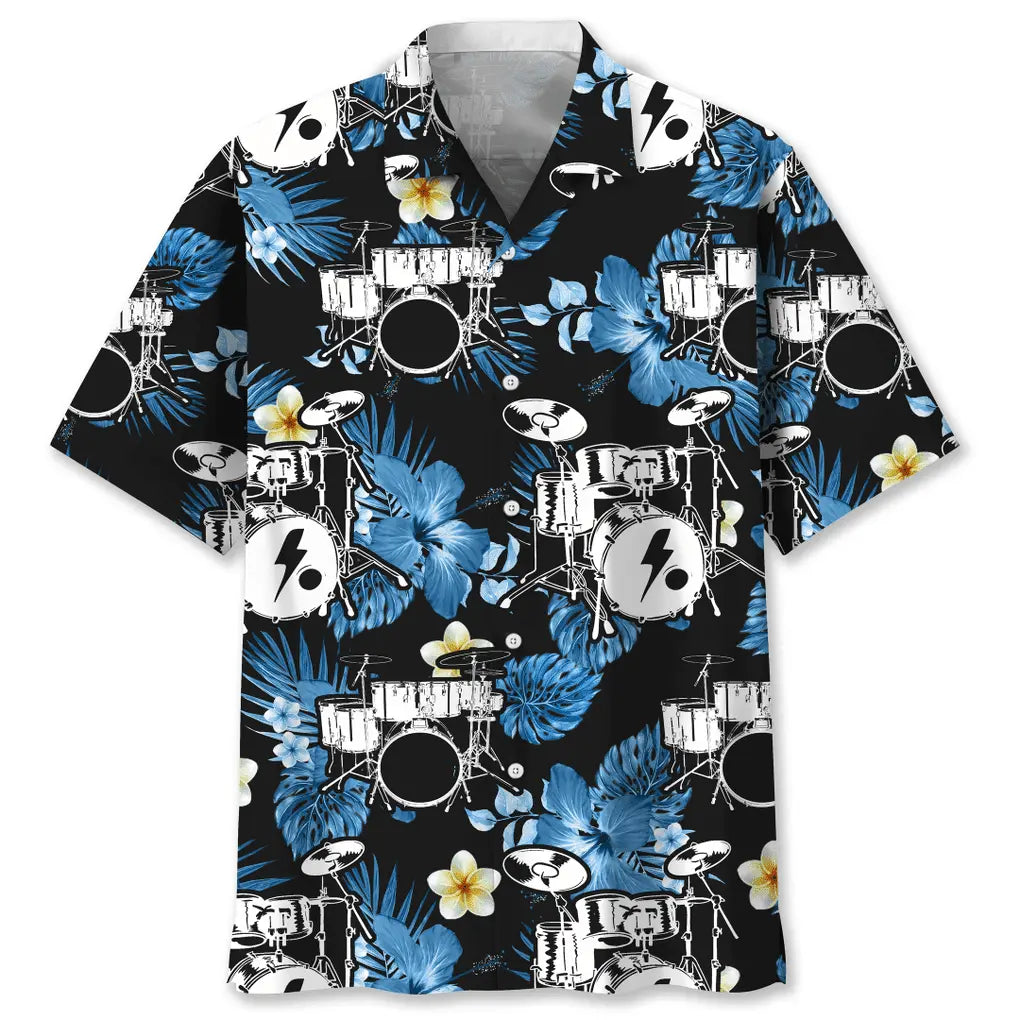 Drum Nature Hawaiian Shirt For Creative Performers, Coastal Trips, And Casual Everyday Wear
