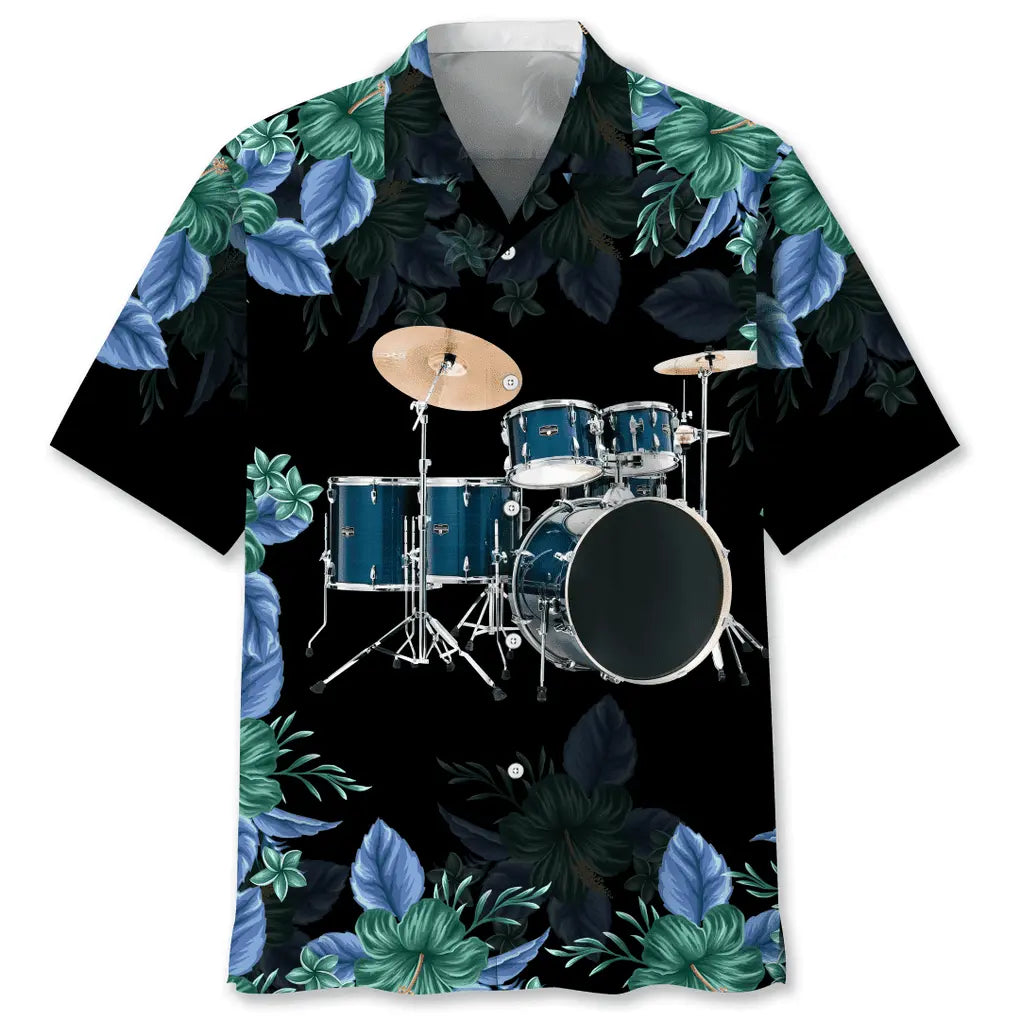 Drum Nature Hawaiian Shirt For Festival Travel, Beach Gatherings, And Relaxed Summer Style