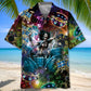 Drum Skull Hawaiian Shirt For Concert Lovers, Tropical Holidays, And Thoughtful Gift Giving