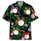 Tropical Drum Hawaiian Shirt For Island Vacations, Resort Wear, And Relaxed Seasonal Style