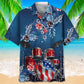 American Drum Hawaiian Shirt For Summer Celebrations, Resort Days, And Relaxed Everyday Wear