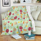 Colorful Easter Egg Pattern Flannel Blanket For Cozy Bedroom Sofa Decor