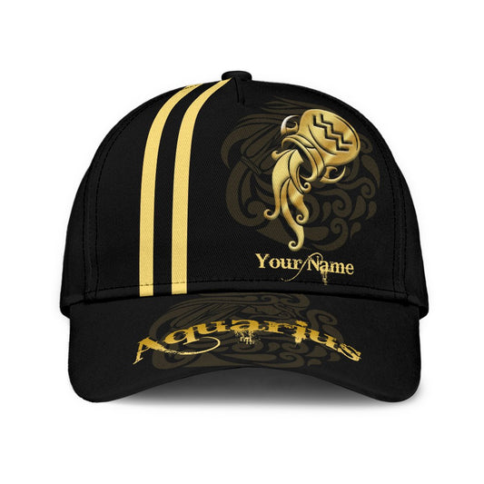 Aquarius Custom All Over Print Classic Cap For Beach Days Travel And Relaxed Everyday Outfits