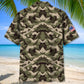 Patriotic Eagle Camouflage Hawaiian Shirt For Holiday Gatherings, Coastal Trips, And Proud Seasonal Style