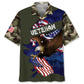 Patriotic Eagle Camouflage Hawaiian Shirt For Holiday Gatherings, Coastal Trips, And Proud Seasonal Style