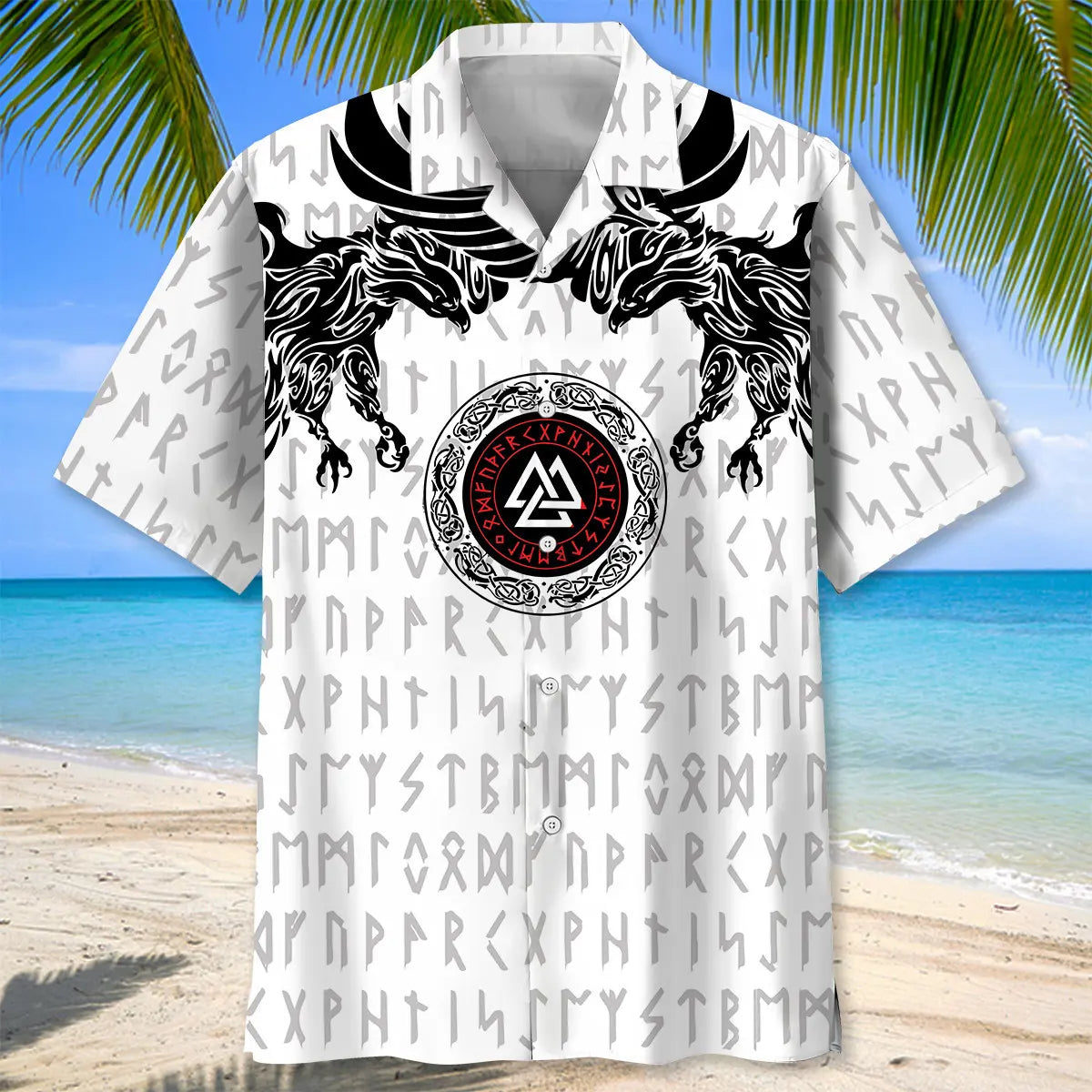 Eagle Viking Hawaiian Shirt For Coastal Travel, Casual Events, And Comfortable Summer Wear
